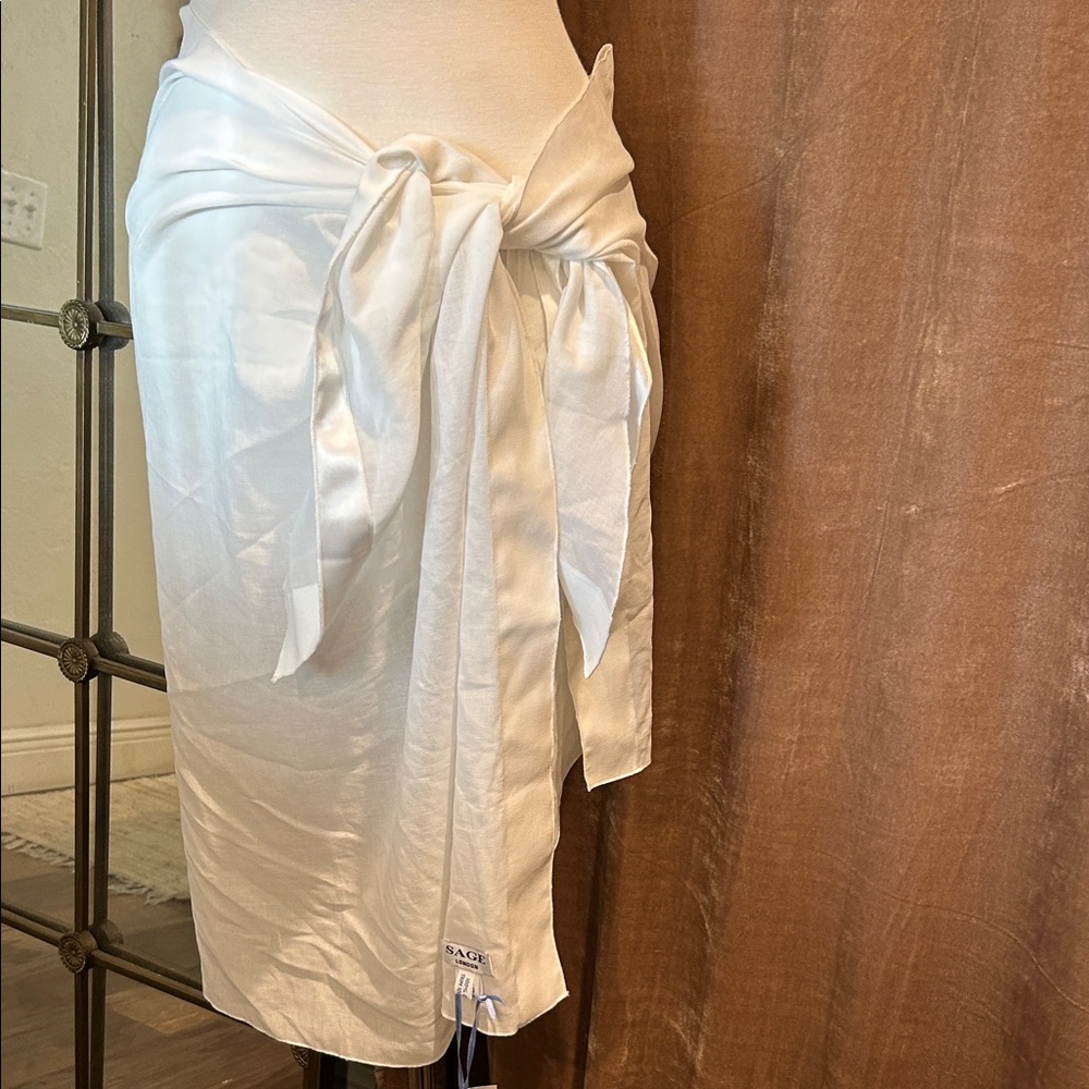 Sage White Swim Sarong